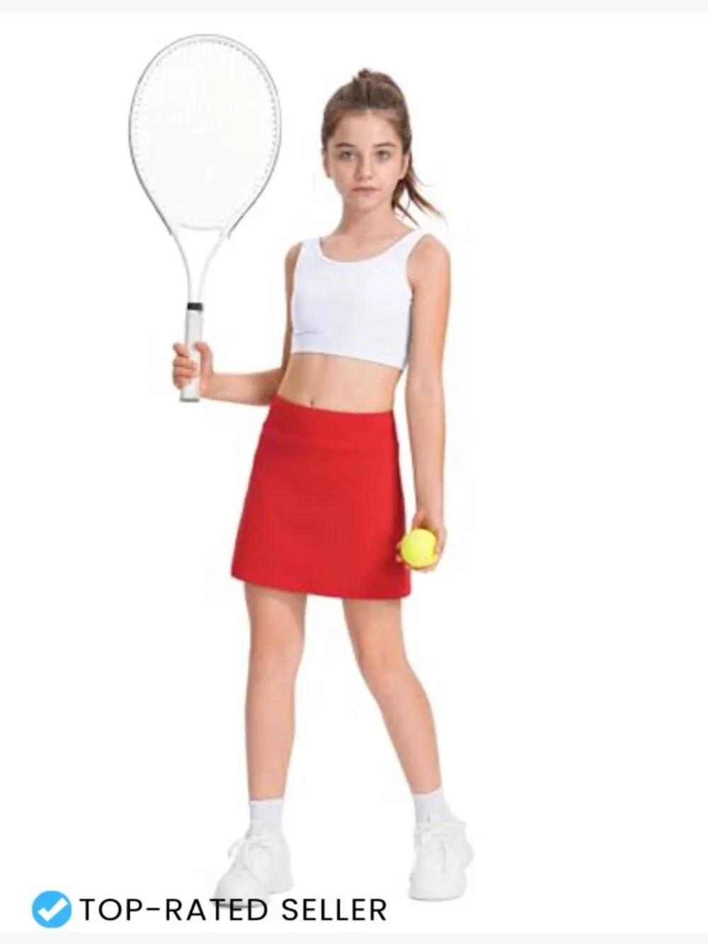 Girls Tennis Skirt with Shorts High Waist Athletic Skort with Pockets Golf